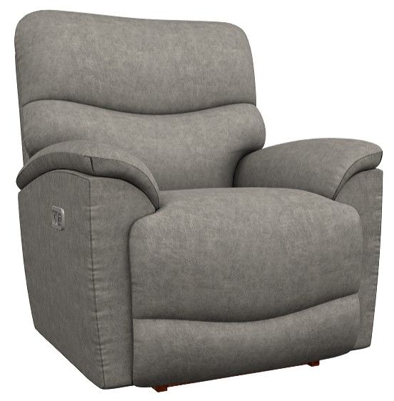 La-Z-Boy® Trouper Charcoal Power Rocking Recliner with Headrest and Lumbar-0