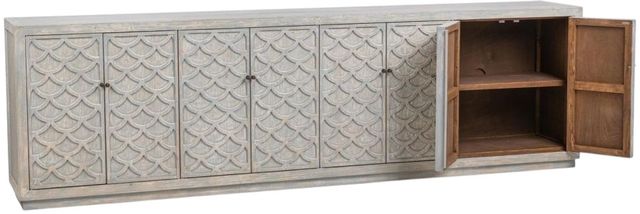 Classic Home Malibu Blue Washed 8-Door Cabinet-2