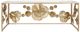 A & B Home Glass Top Coffee Table with Gold Metal Flowers-2