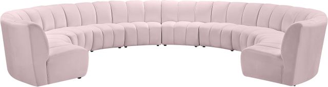 Meridian Furniture Infinity 10-Piece Pink Velvet Modular Sectional-0