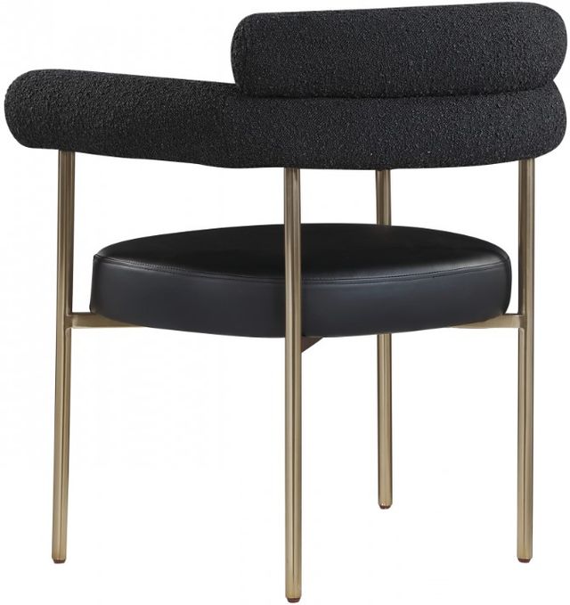 Meridian Furniture Blake Black/Brushed Brass Upholstered Dining Chair-4