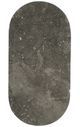 A & B Home Gray Oval Marble Decorative Tray-1