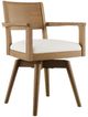 Jofran Inc. Axis Sable Panel Back Swivel Dining Arm Chair-0