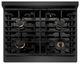 ZLINE Autograph Edition Paramount 30" Black Satin Stainless Steel Gas Rangetop with 4 Brass Burners and Porcelain Cooktop in Polished Gold Accents -1