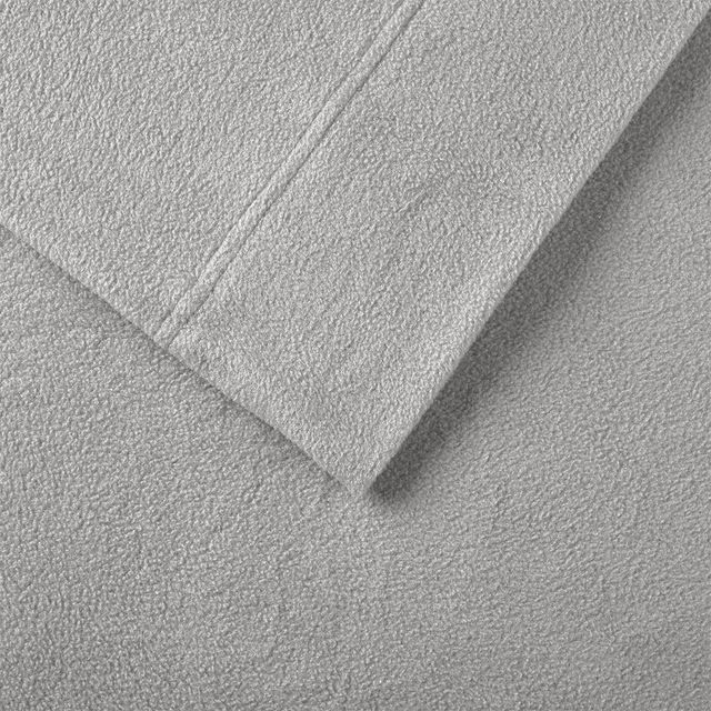 Olliix by True North by Sleep Philosophy Grey California King Micro Fleece Sheet Set-1