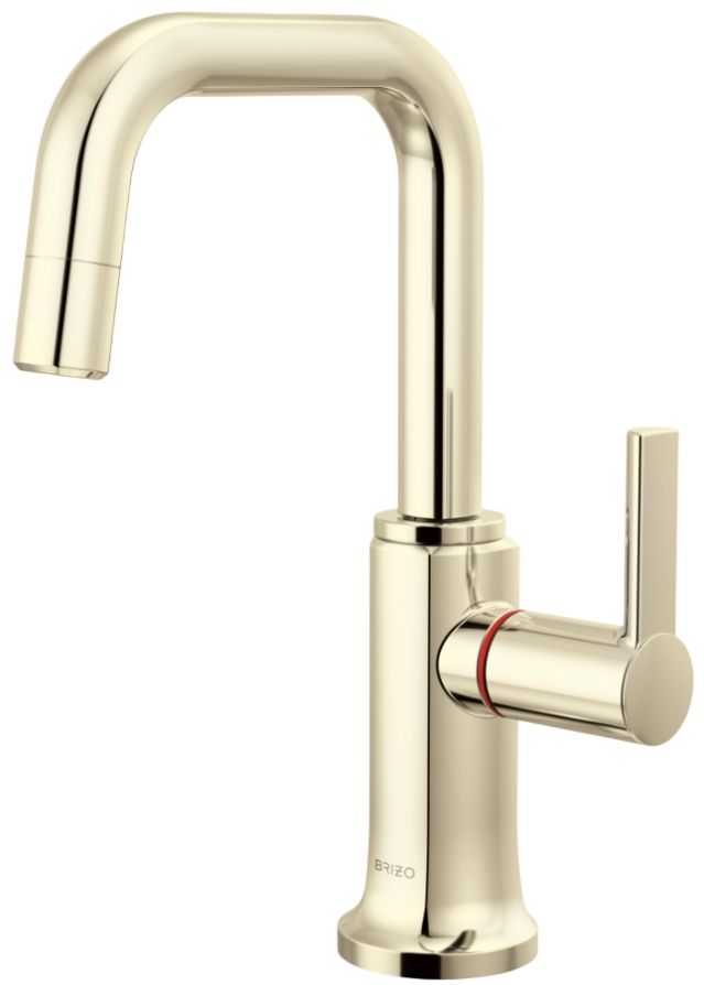 Brizo Kintsu® Lumicoat® Polished Nickel Instant Hot Faucet with Square Spout-0