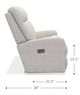 La-Z-Boy® Finley Pebble Power Wall Reclining Loveseat with Headrest and Lumbar-5