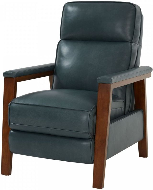 BarcaLounger® Ashland Roma Bluegray Leather Manual Recliner-4