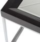 Michael Amini® Carmela Glossy Charcoal Sand Cocktail Table with Chrome Base-3