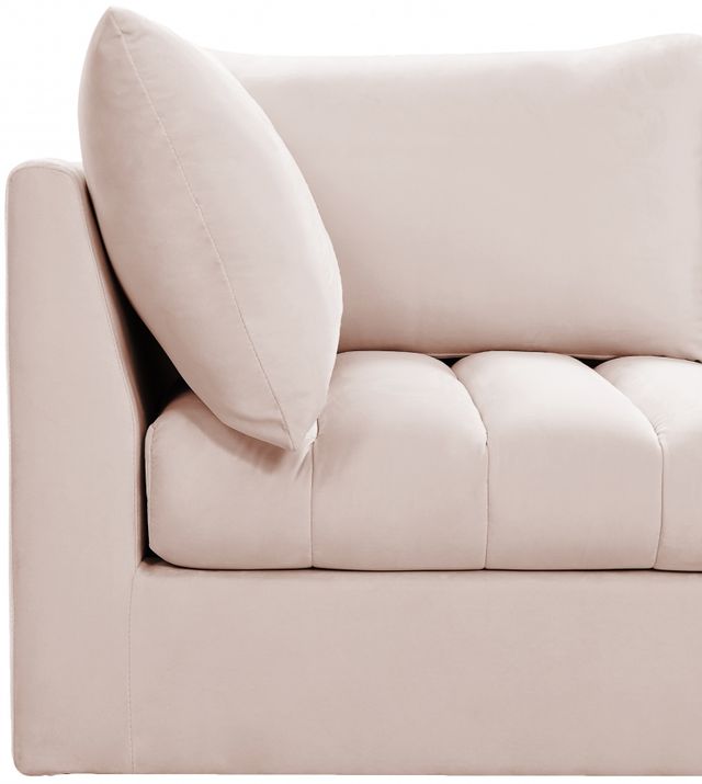 Meridian Furniture Jacob 4-Piece Pink Velvet Modular Sectional Set-3