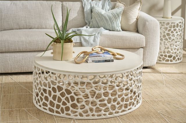 Universal Explore Home™ Oasis White Coral Cocktail Table-1