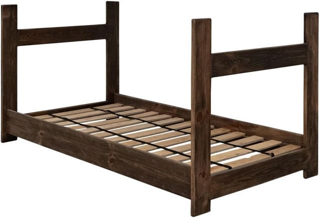 International Furniture Direct Forte Brown Youth Twin Over Twin Bunk Bed-4