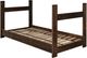 International Furniture Direct Forte Brown Youth Twin Over Twin Bunk Bed-4