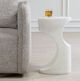 Uttermost® Stevie White Stone Composite Indoor-Outdoor Accent Table-1