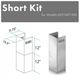 ZLINE 2 Piece 12" Stainless Steel Wall Hood Extension Kit-2