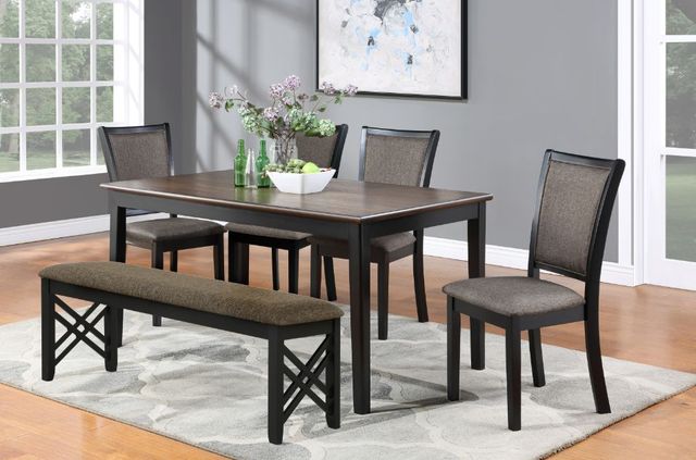 New Classic® Home Furnishings Potomac Black/Brown Bench-1
