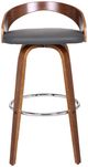 Armen Living Sonia 3-Piece Gray/Walnut Barstool Set-2