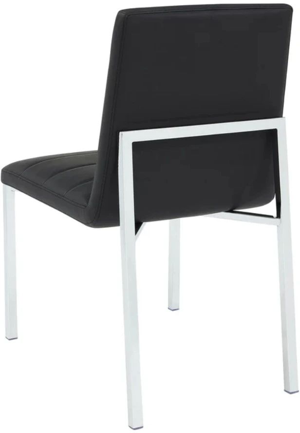 Modus Furniture Amalfi Chrome/Soot Upholstered Dining Side Chair-3