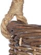A & B Home 2-Piece Brown Willow Basket with Rope Handle Set-4