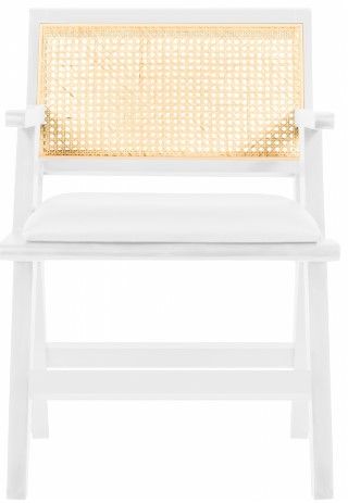 Meridian Furniture Abby White Arm Chair-1