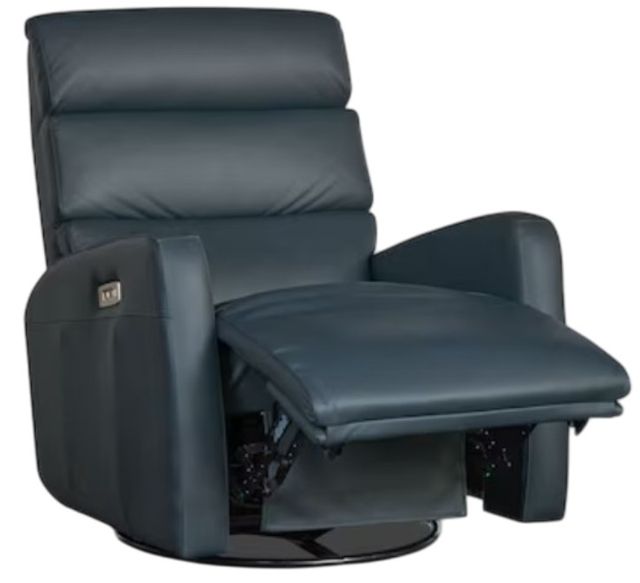 Bassett® Furniture Customizable Hudson Leather Swivel Glider Power Recliner-4