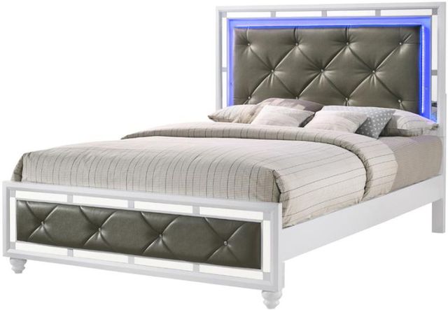 Coaster® Whitaker White California King Upholstered Bed-2