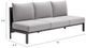 Zuo® Modern Horizon Black/Gray Aluminum Fabric Outdoor Sofa-5