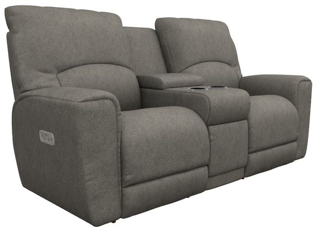 La-Z-Boy®  Cassian Charcoal  Power Reclining Loveseat with Console, Headrest, and Lumbar-0