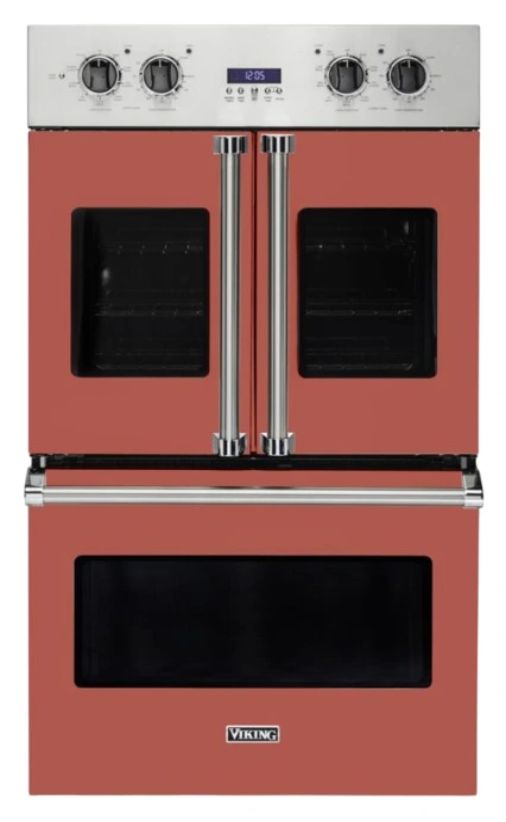 Viking® 7 Series 30" Spiced Cider Double Electric French-Door Wall Oven-0