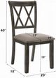 ACME Furniture Claudia II 2-Piece Beige/Weathered Gray Side Chair-2