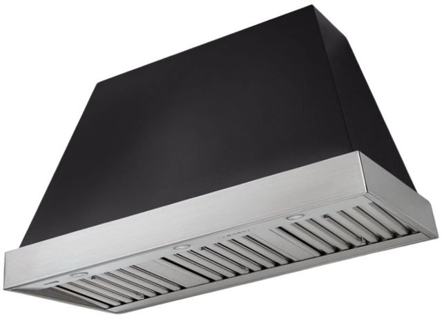 AGA Euclid 48" Matte Black Wall Mounted Range Hood  with Brushed Nickel Trim-0