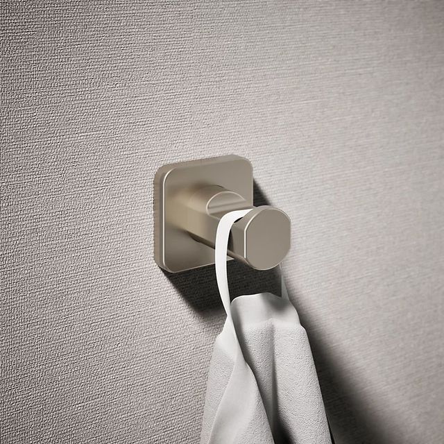 KOHLER® Parallel® Vibrant Brushed Nickel Robe Hook-1