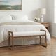 Uttermost® Araiza White Fabric Bench-1