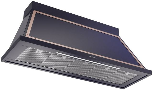 Ilve® Nostalgie II Noblesse 60" Midnight Blue Wall Mounted Range Hood with Copper Trim-1