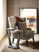 American Drew® AD Modern Synergy White Plane Accent Table with Gray Base-1