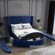 Meridian Furniture Luxus Navy Full Bed-4