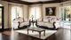 Furniture of America® Huelva Beige/Dark Cherry Loveseat-1