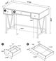 Coaster® Analiese 2-Piece Rustic Nutmeg Office Desk Set-2