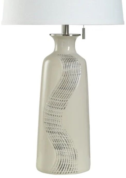 StyleCraft Dark Ivory/White Table Lamp-2