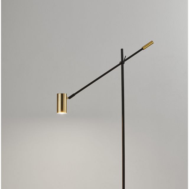 Adesso® Collette Black/Antique Brass LED Floor Lamp-1