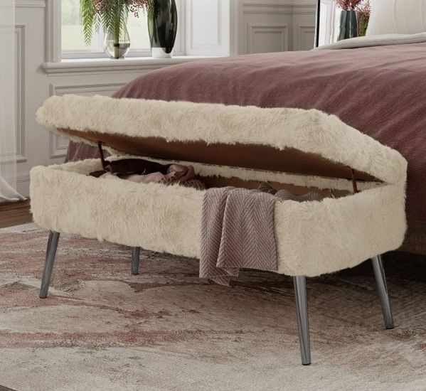 Jofran Inc. Huggy Sand Storage Bench-1