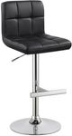 Coaster® Lenny 2-Piece Chrome/Black Adjustable Height Stools-2