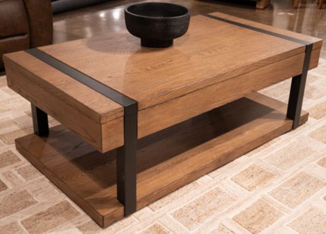 Signature Design by Ashley® Jorannti Medium Brown Lift Top Cocktail Table-1