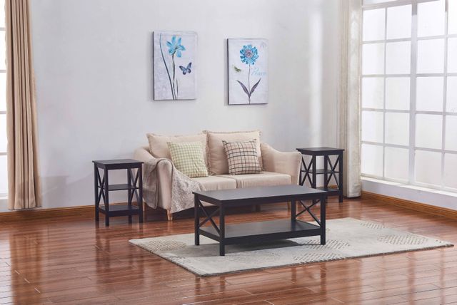 Milton Green Stars Gray X-Side Panel End Table-3
