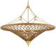 Currey & Company Gaborone Contemporary Gold Leaf/ Natural Chandelier-1