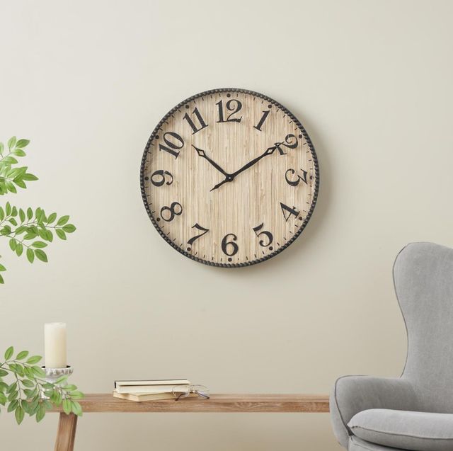 Deco Marche Light Brown Distressed Wall Clock-4
