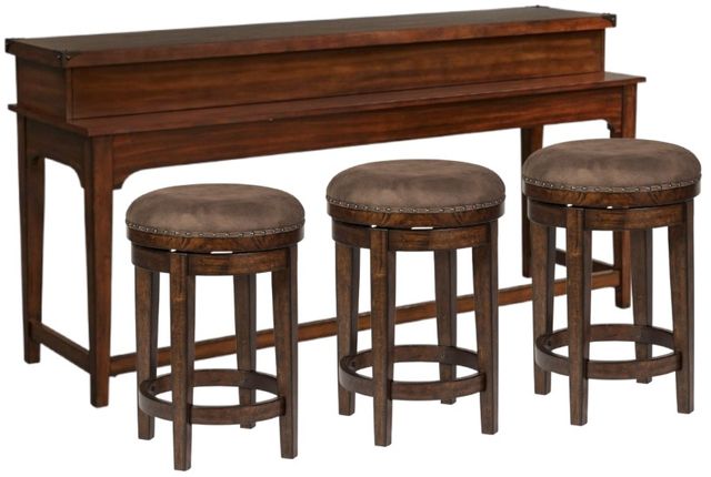 Liberty Furniture Aspen Skies 4-Piece Russet Brown Occasional Table Set-0