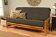 Kodiak Furniture Monterey Linen Charcoal/Butternut Full Futon with Mattress-1