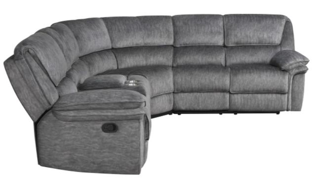 Homelegance® Muirfield 3-Piece Gray Manual Reclining Sectional with Left Console-3