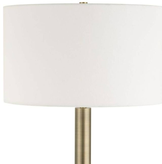 Uttermost® Hudson Gold/Travertine Floor Lamp-4